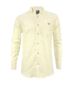 Camisa oxford amarillo slim fit para hombre XS a 10XL