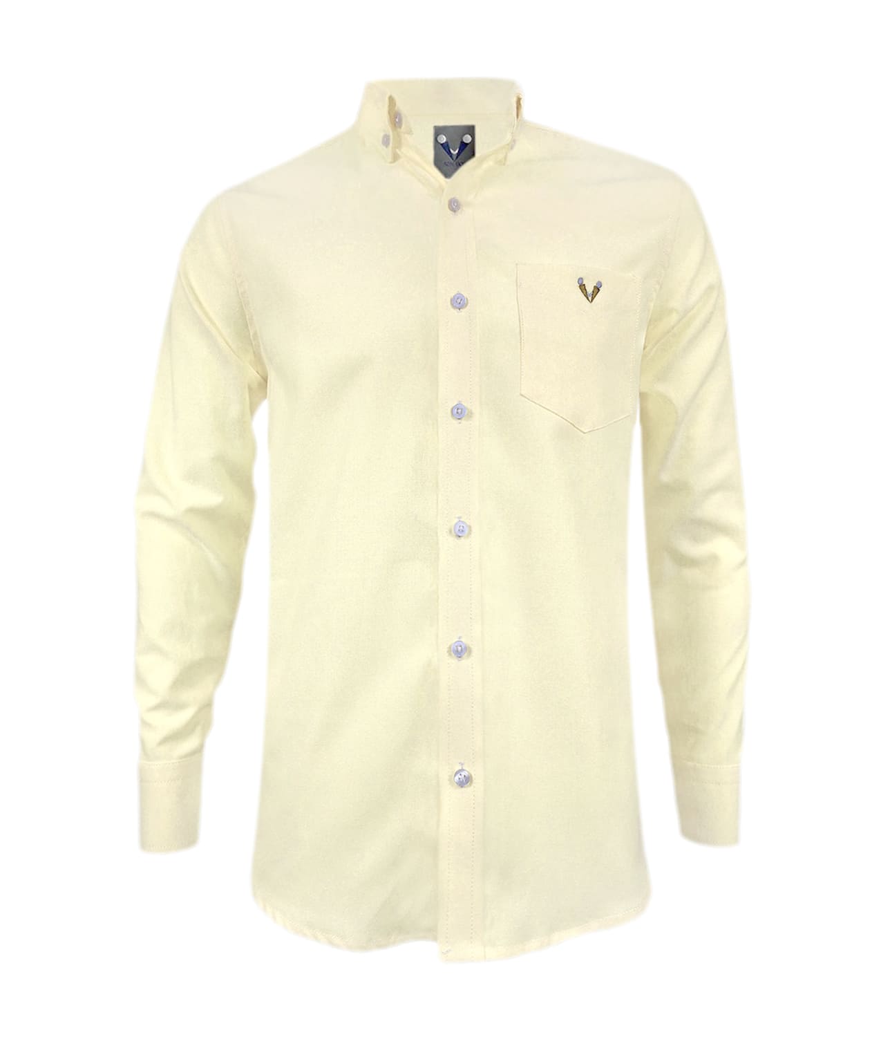 Camisa oxford amarillo slim fit para hombre XS a 10XL