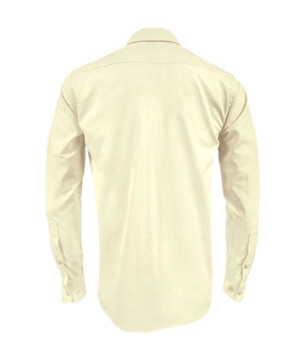 Camisa oxford amarillo slim fit para hombre XS a 10XL