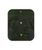 Camisa verde estampada slim fit manga larga hombre XS a 10XL