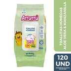Arrurru Wipes Aloe Vera y Manzanilla 120uds 156802 22.36 lb