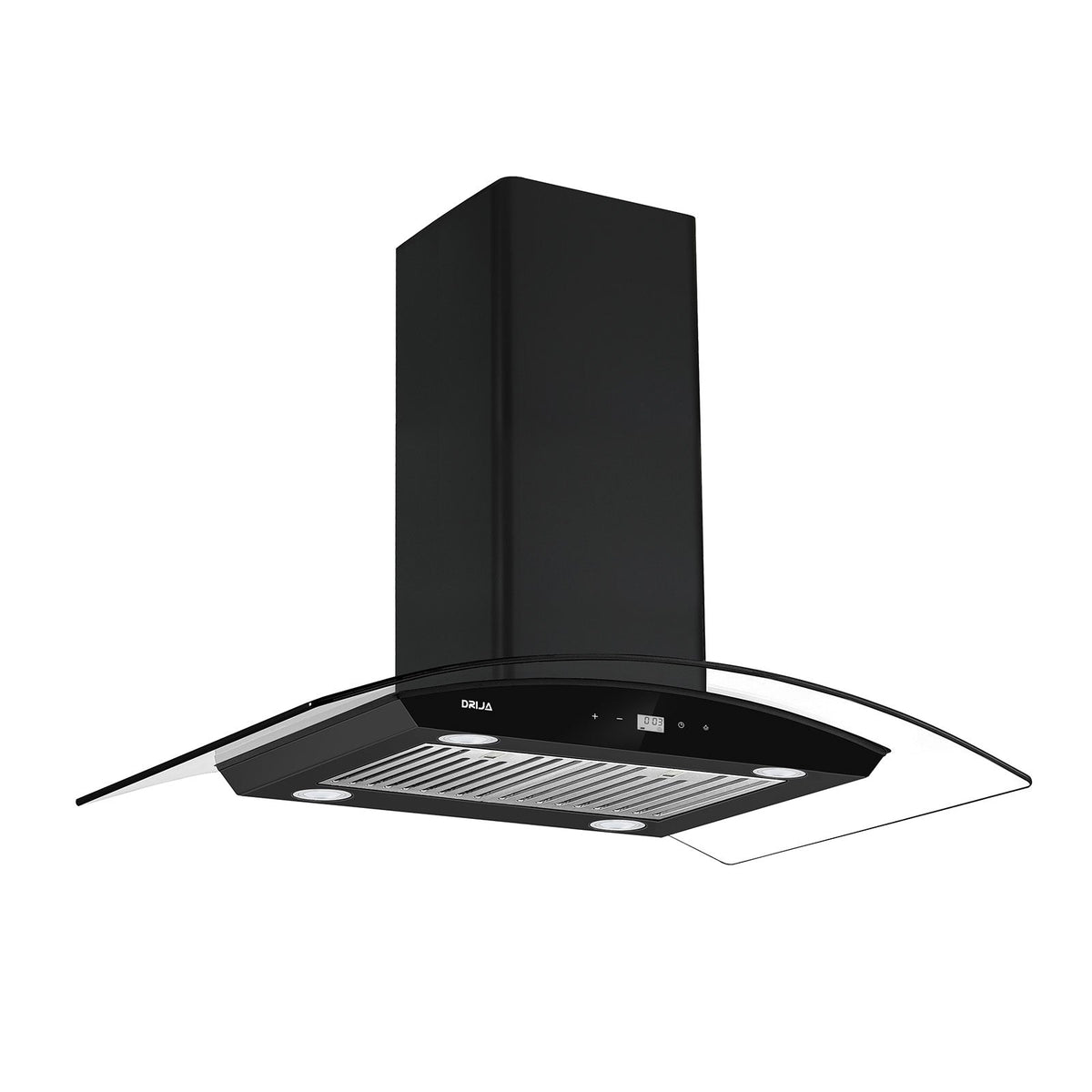 Extractor DRIJA PRISMA ISLA TOUCH 90 BLACK