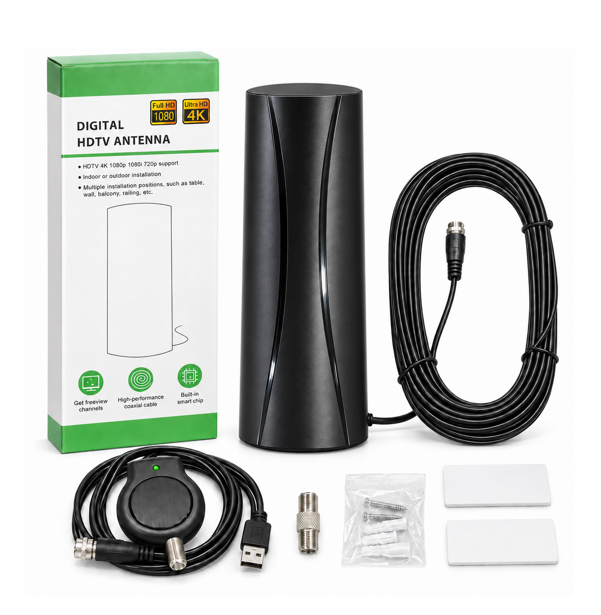 Antena Digital HDTV Para Televisión De Interior Y Exterior