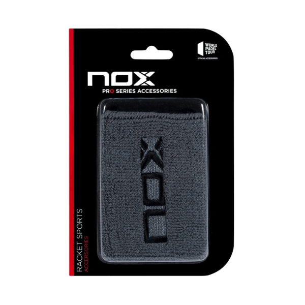 NOX - MUÑEQUERA GRIS LOGO NEGRO