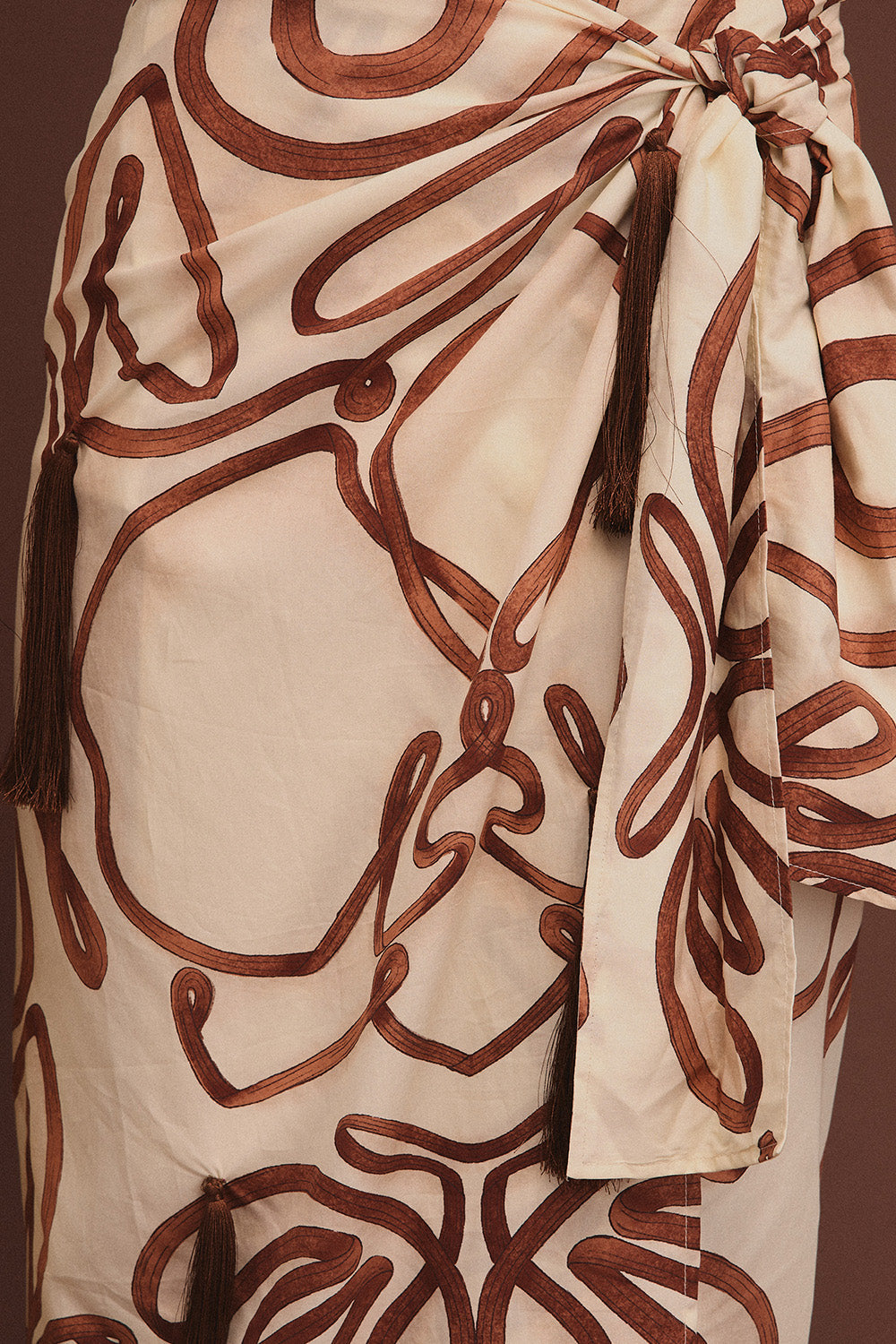 Falda samoa natural terracota