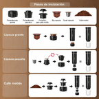 Cafetera Portátil Espresso 3 en 1 con Batería Recargable