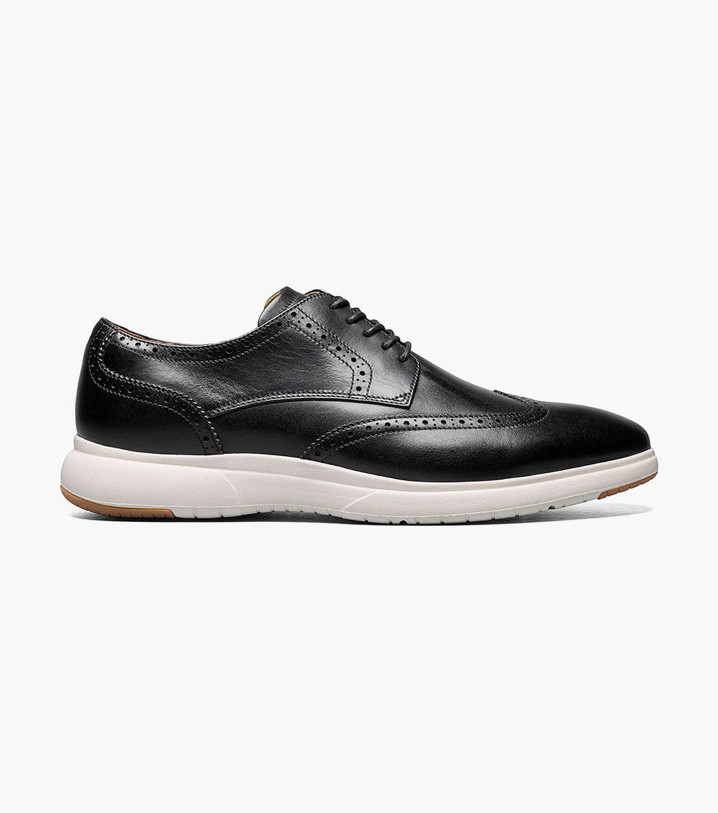 Zapatos Florsheim Dynamo Wing Ox para Caballeros – BLACK/WHITE