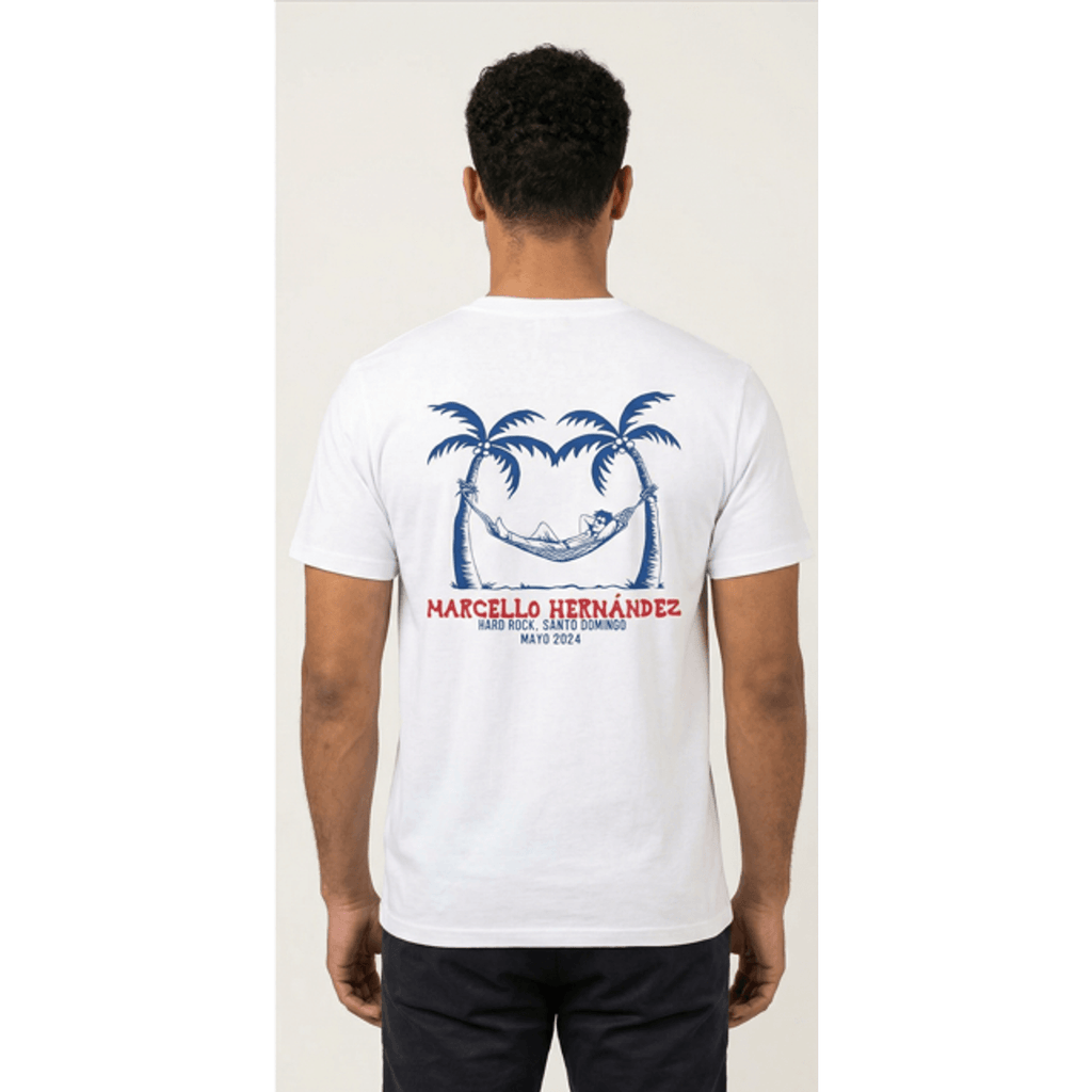 Camiseta Marcello Hernández - Hard Rock, Santo Domingo, Mayo 2024"
