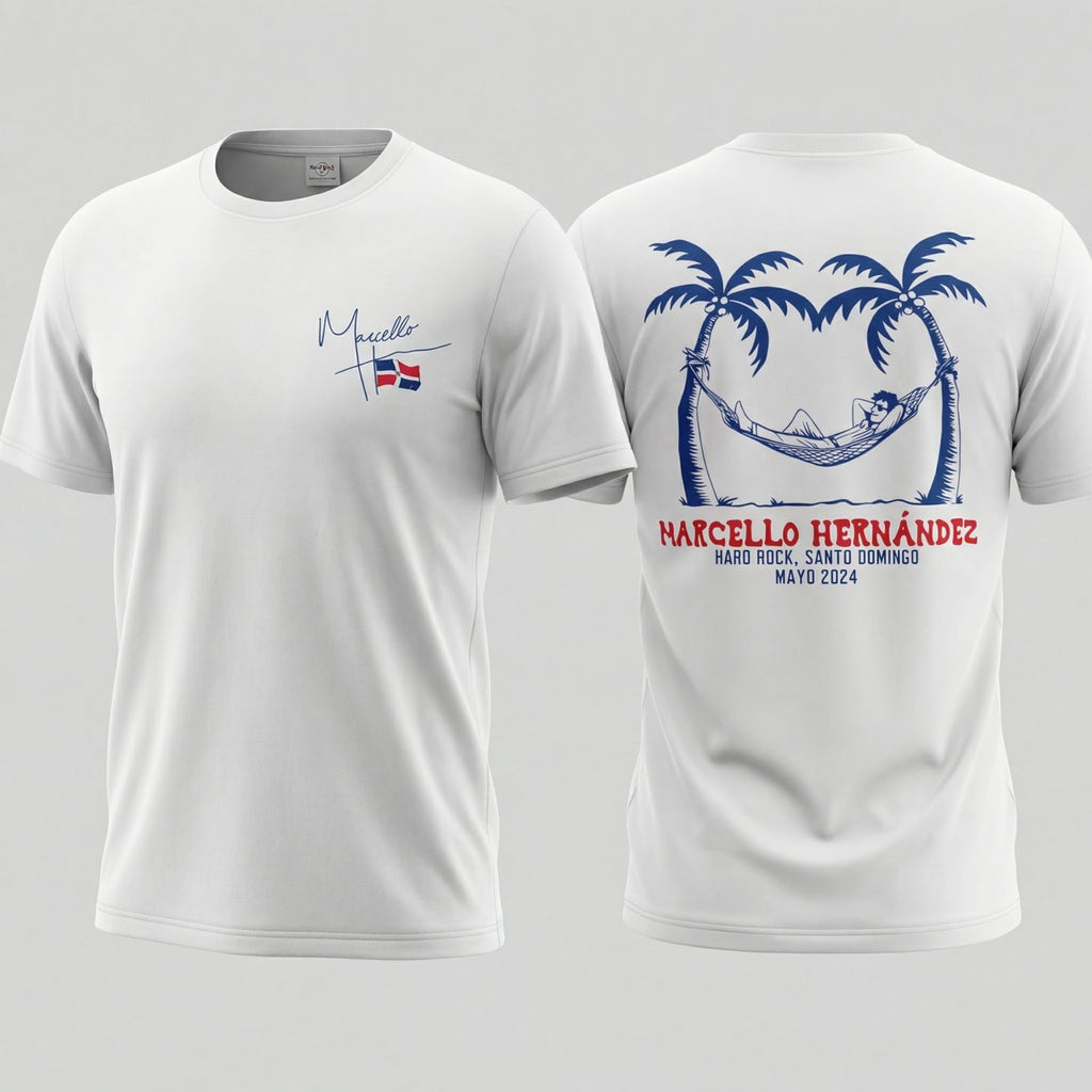 Camiseta Marcello Hernández - Hard Rock, Santo Domingo, Mayo 2024"