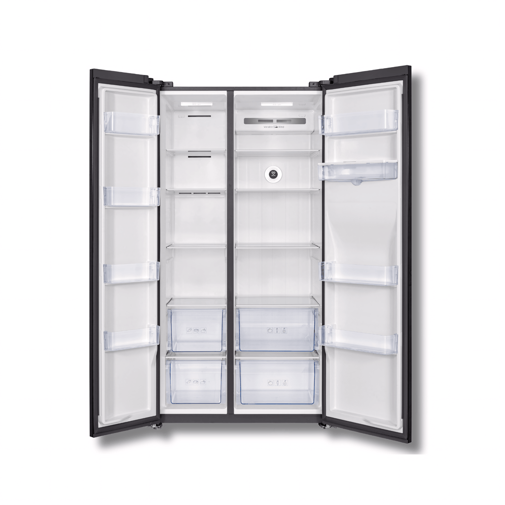 Refrigeradora Side by Side TCL M/P650SBC 23 cu.ft. Inverter con Dispensador de Agua Gris Oscuro