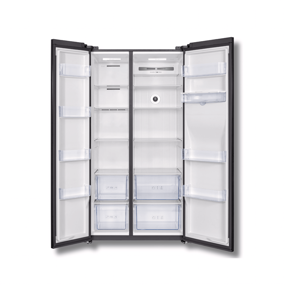 Refrigeradora Side by Side TCL M/P650SBC 23 cu.ft. Inverter con Dispensador de Agua Gris Oscuro