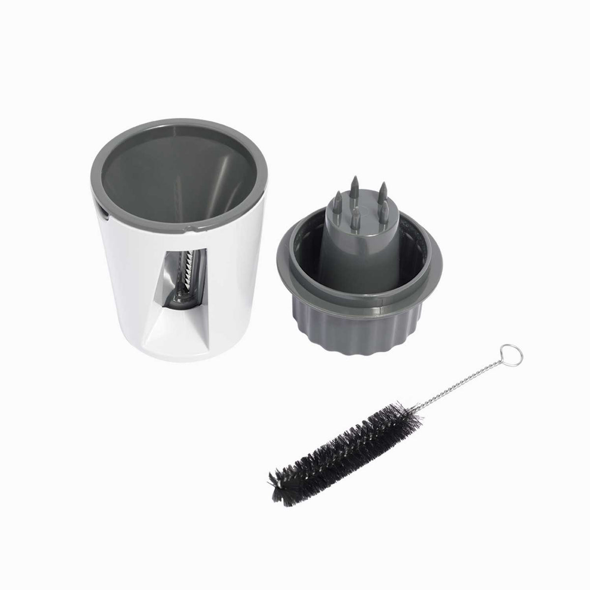 Rallador en espiral gris