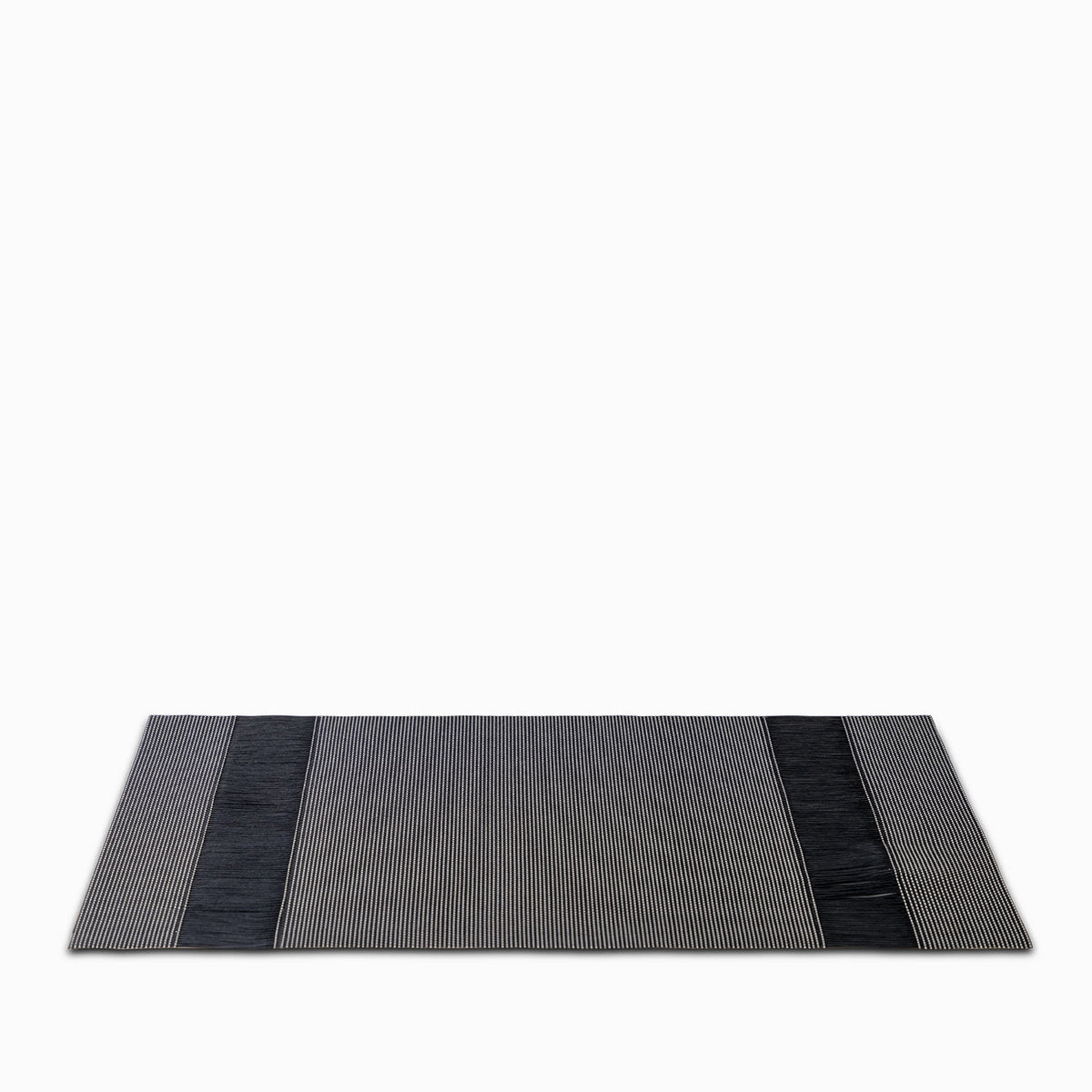 Individual franjas negro pvc
