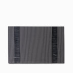 Individual franjas negro pvc