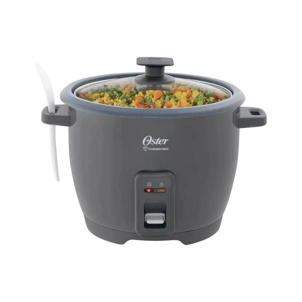 Olla Arrocera Antiadherente DiamondForce Oster M/CKSTRCB10DFSKE 10 Tazas 1.8 L Mantener Caliente Gris