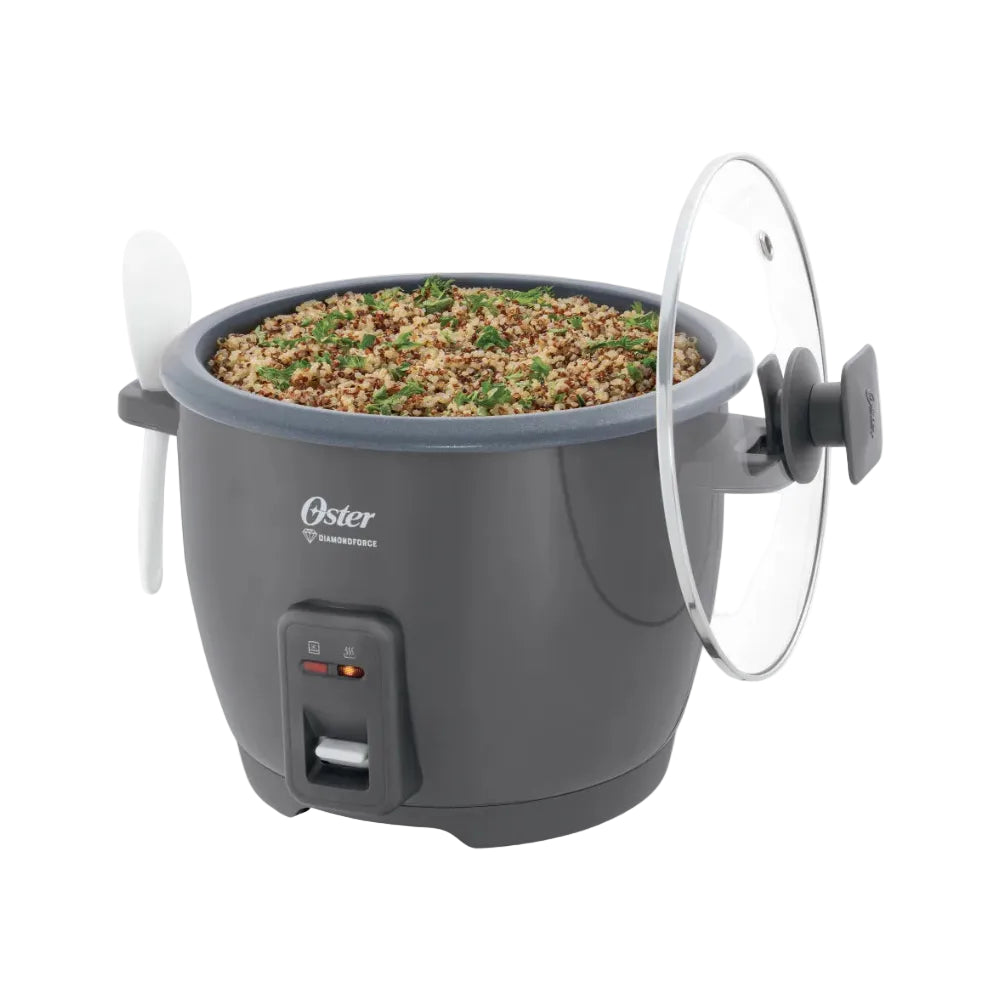 Olla Arrocera Antiadherente DiamondForce Oster M/CKSTRCB10DFSKE 10 Tazas 1.8 L Mantener Caliente Gris