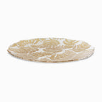 Plato base hojas doradas