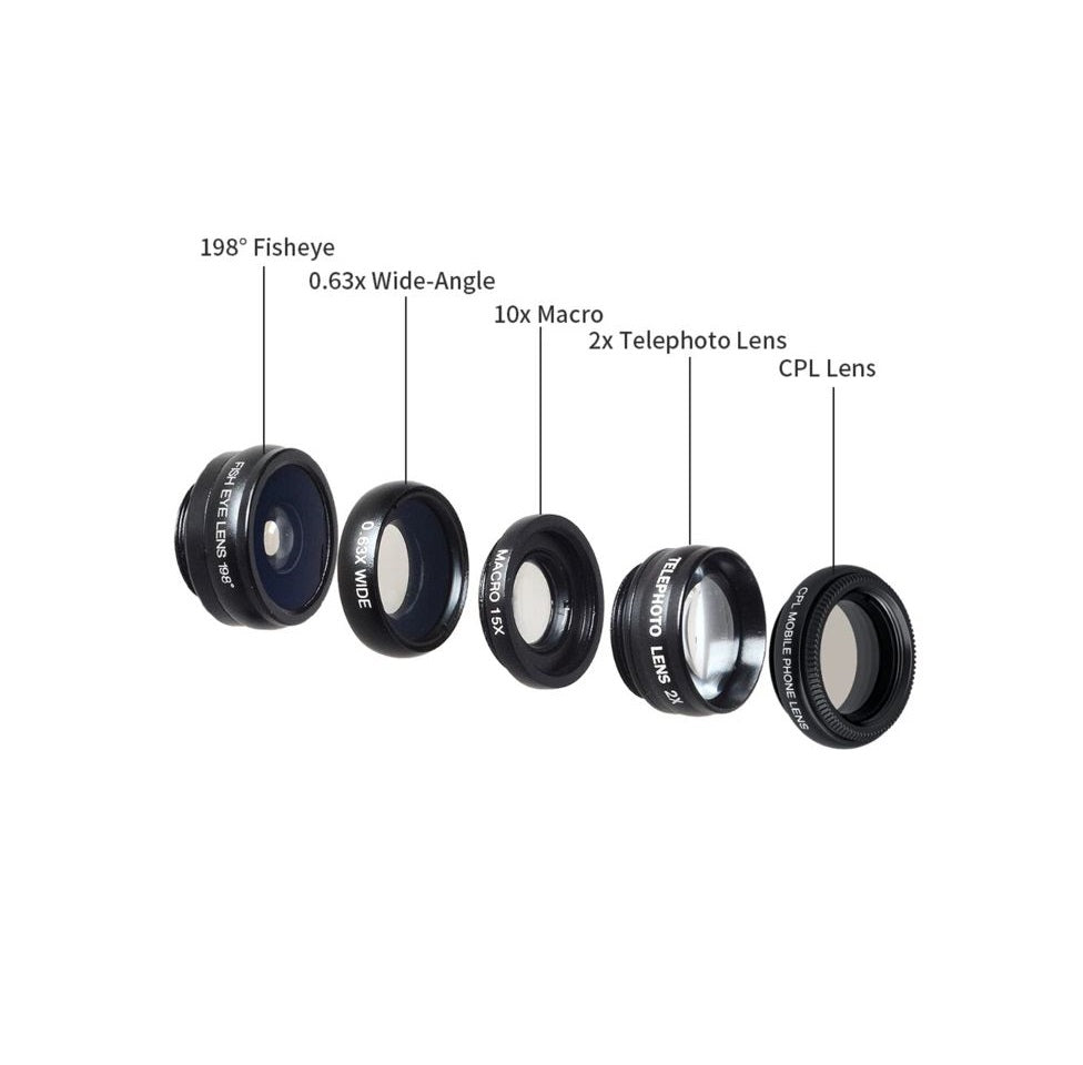 Lentes De Cámara Apexel 5 En 1 Kit 15X