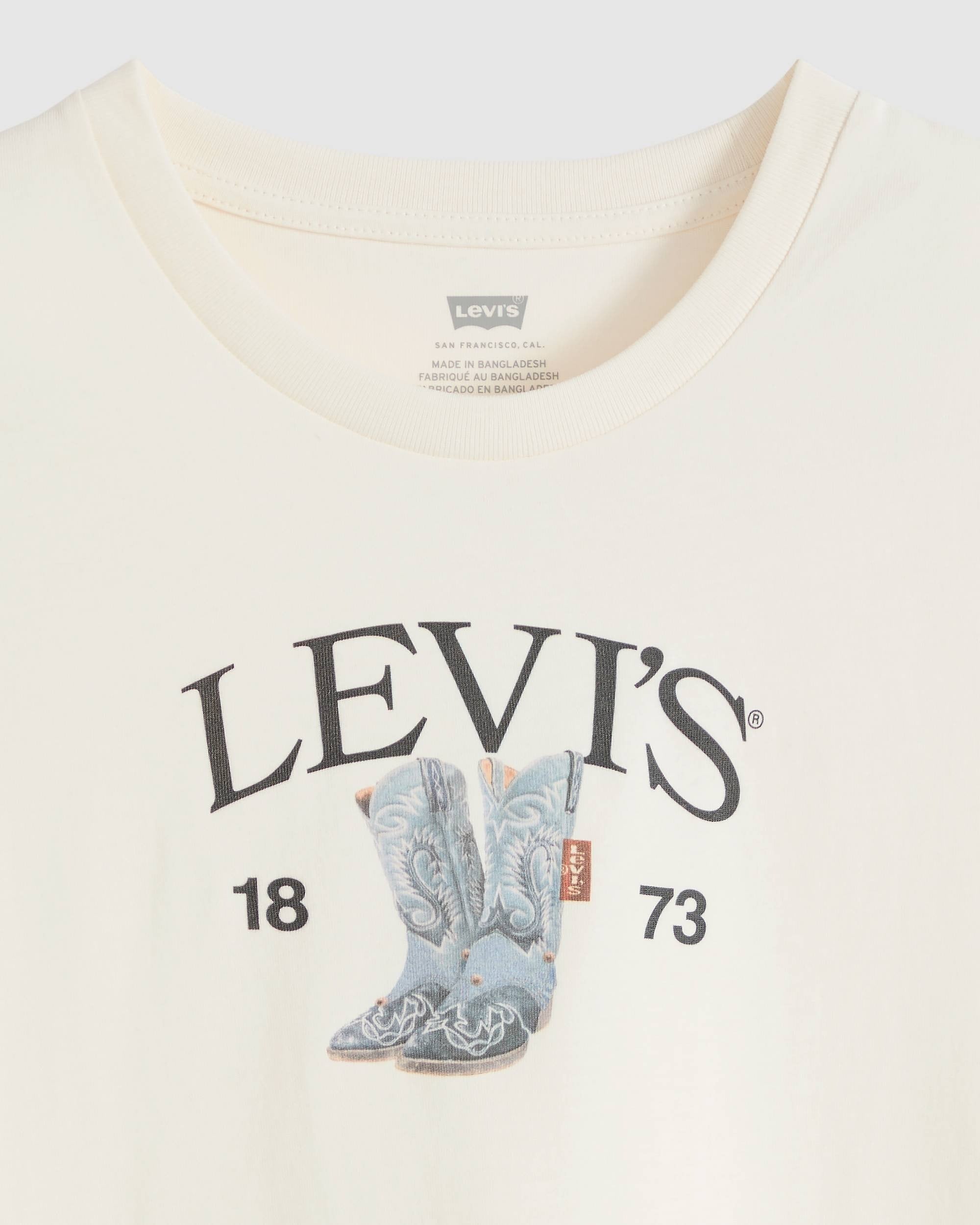 Camiseta Levis Mangas Cortas Logo Botas para Damas