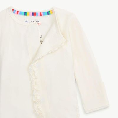 Pijama Magnetic Footie Blanca Volantes