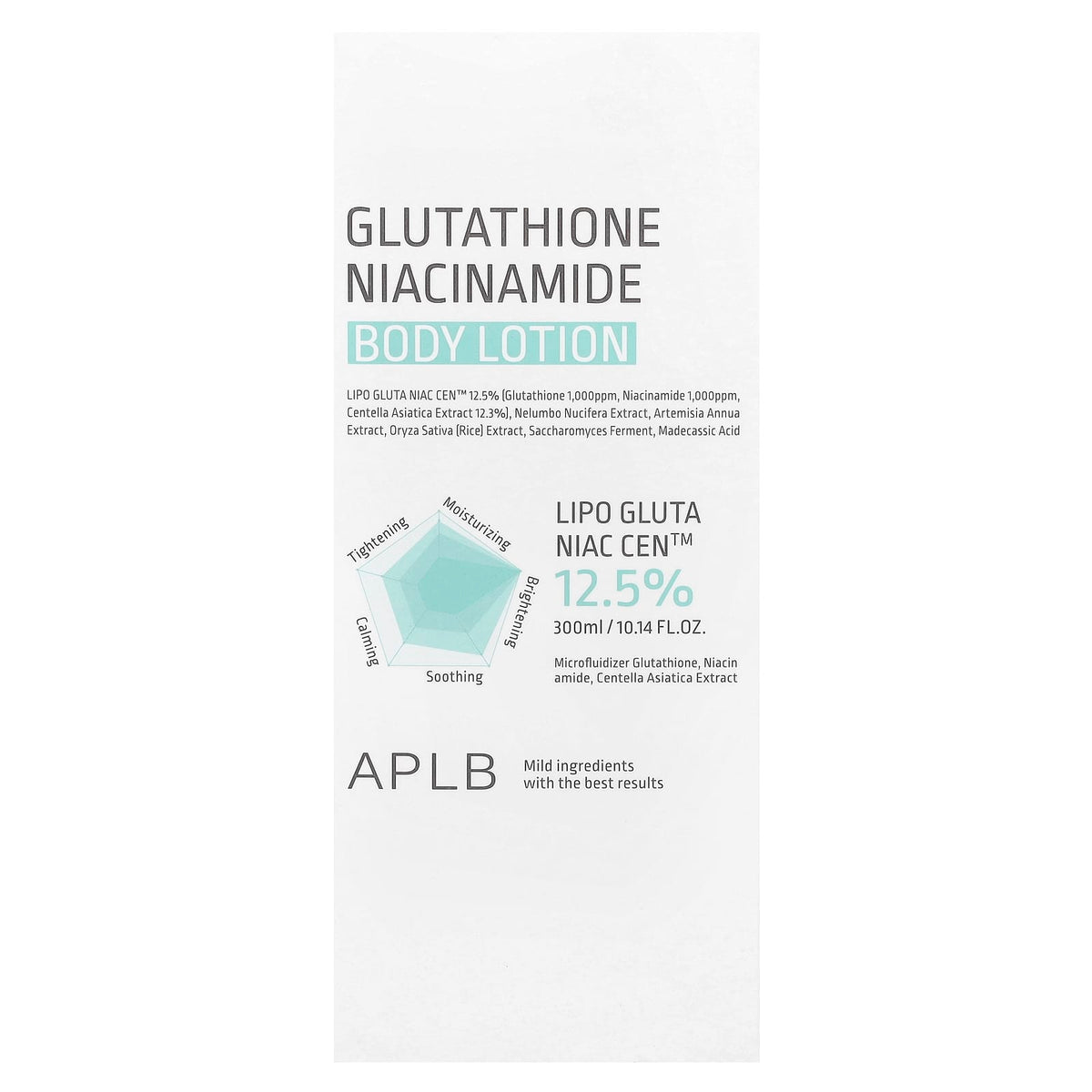 Loción Corporal Iluminadora APLB Glutathione Niacinamide Body Lotion 300ml