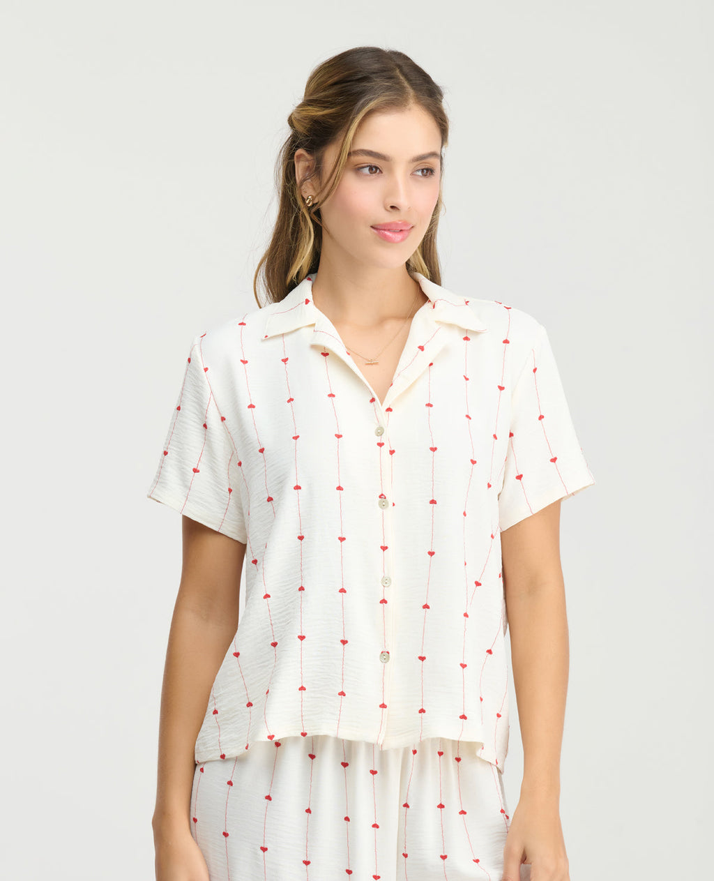 Camisa-Silueta-Amplia-Manga-Corta-|-Pretína-Elastica-|-Botones-frontales_St Even Colombia_18788