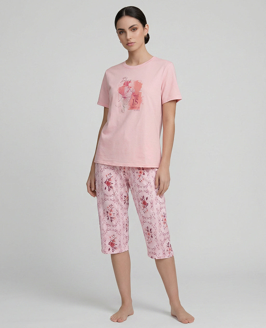 Pijama-Pantalón-Capri-|-Camiseta-Manga-Corta_St Even Colombia_18849
