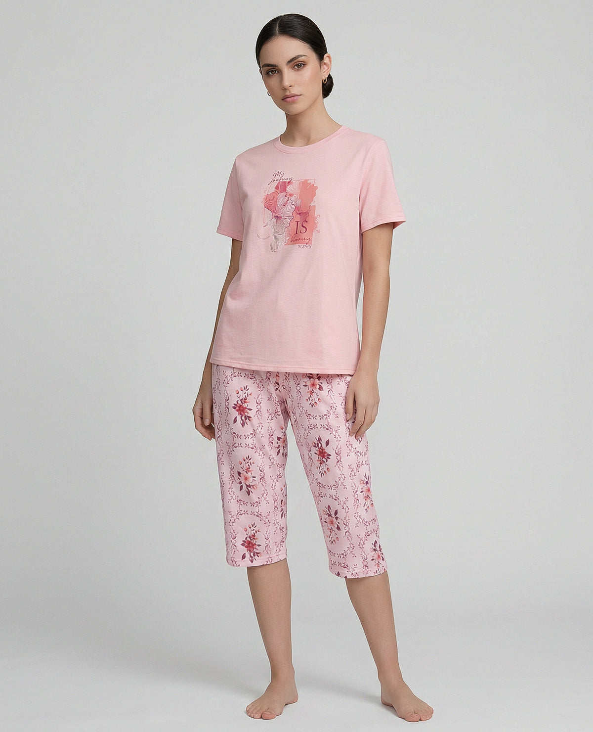 Pijama-Pantalón-Capri-|-Camiseta-Manga-Corta_St Even Colombia_18849