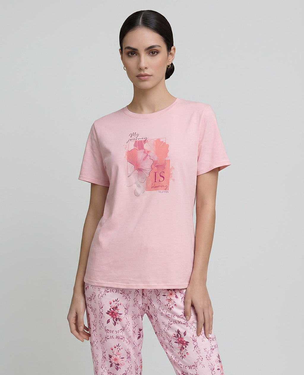 Pijama-Pantalón-Capri-|-Camiseta-Manga-Corta_St Even Colombia_18849