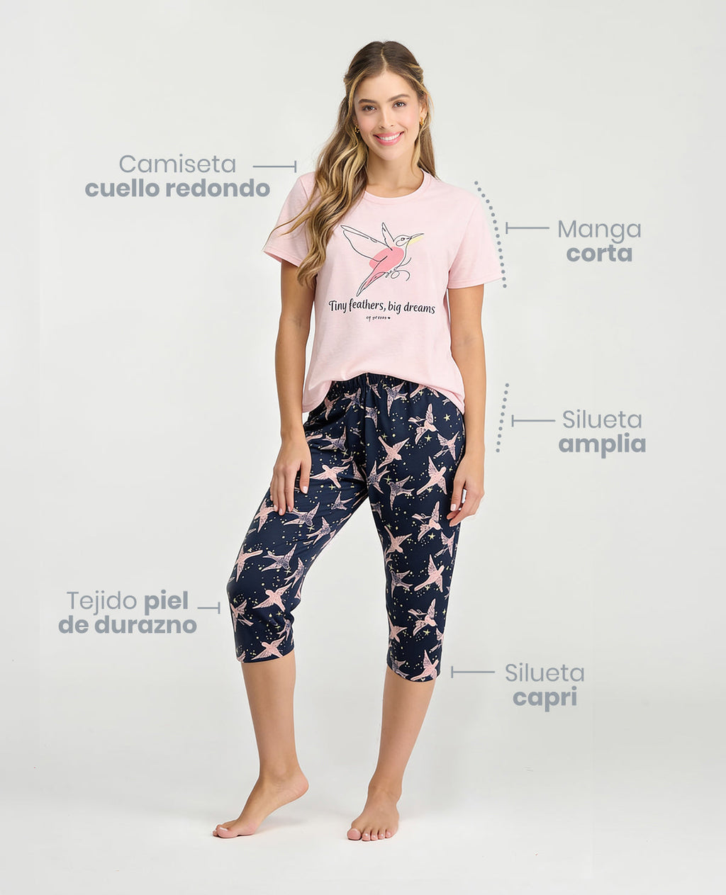Pijama-Pantalón-Capri-|-Camiseta-Manga-Corta_St Even Colombia_18869