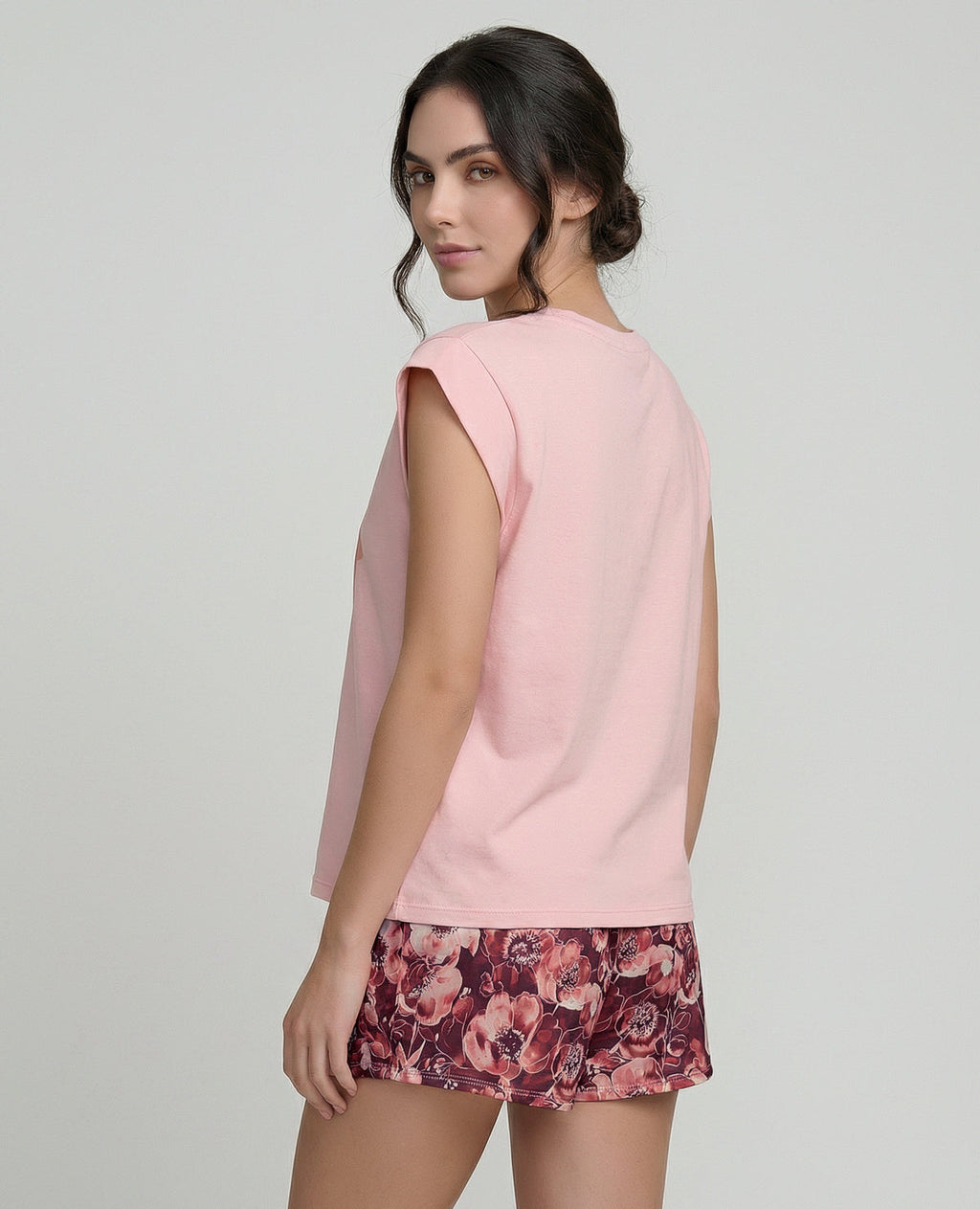 Pijama-de-Short-|-Camiseta-Manga-Rodada_St Even Colombia_18874