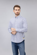 Camisa Nautica Mangas Largas Rayas P/ Caballeros 18917W-4NV by Nautica