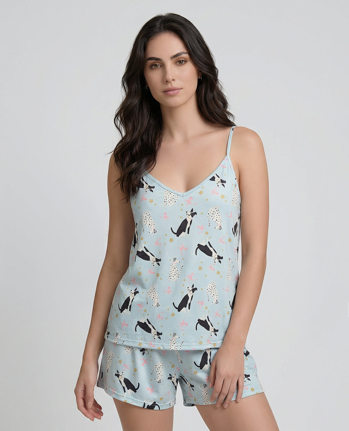 Pijama-de-Short-|-Blusa-escote-en-V-|-Tiras-ajustables_St Even Colombia_18934