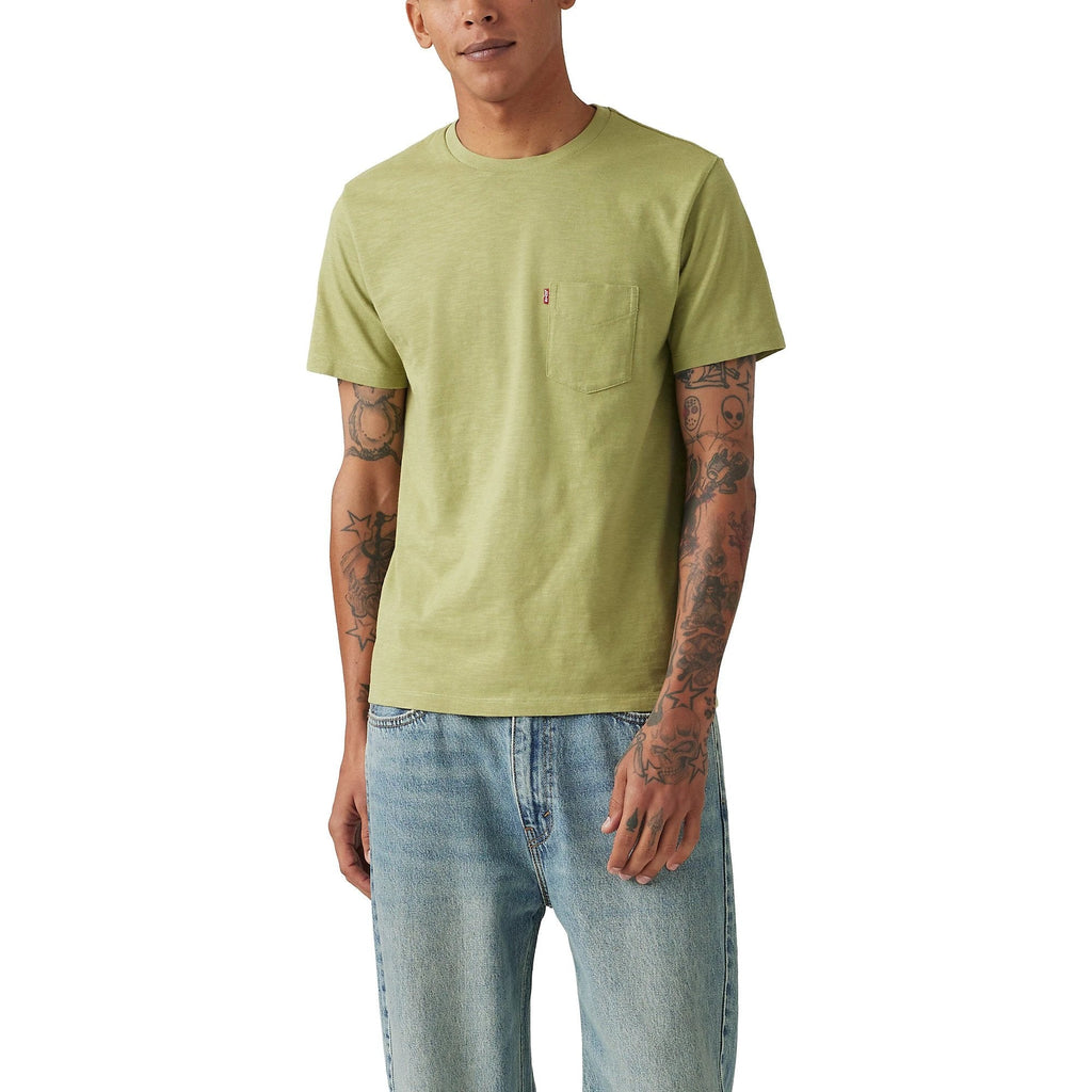 Camiseta Levis Mangas Cortas Lisa Con Bolsillos Para Caballeros by Levis