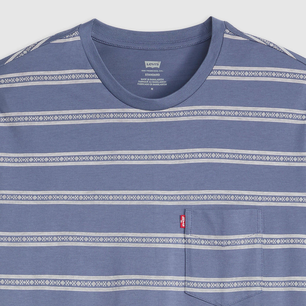 Camiseta Levis Mangas Cortas Rayas Con Bolsillo Para Caballeros by Levis