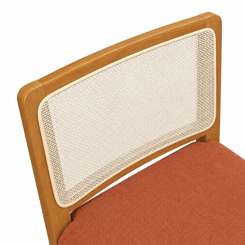 TABURETE SARA LINO TERRACOTA (TELA BEIGE)