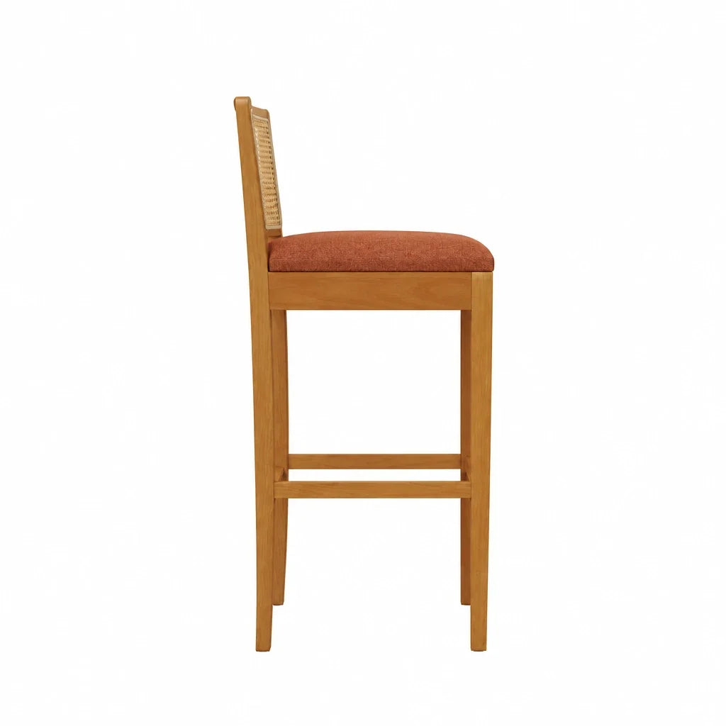 TABURETE SARA LINO TERRACOTA (TELA BEIGE)