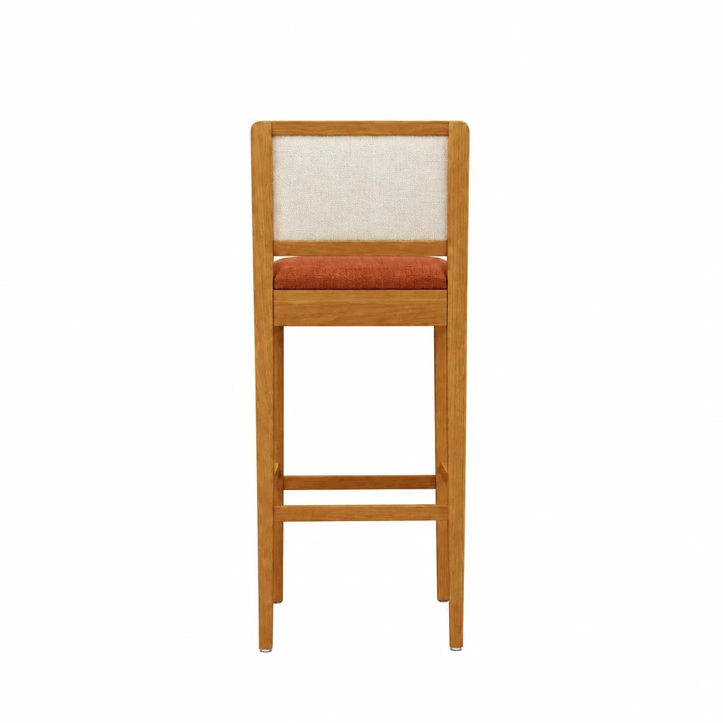 TABURETE SARA LINO TERRACOTA (TELA BEIGE)
