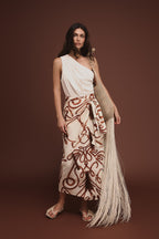 Falda samoa natural terracota