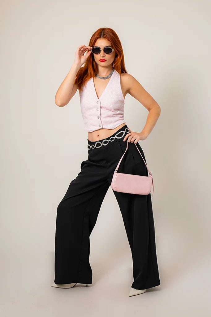 BH TOP HALTER TWEED 8593.