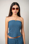 TOP STRAPLESS TEXTURA R-C 8711.