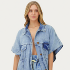 Coats and jackets, color/material azul, marca Mercedes Campuzano – vista 2