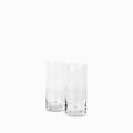 Vaso largo Giotto en cristal 430ml set x2