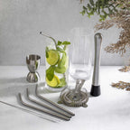 Vaso largo Giotto en cristal 430ml set x2