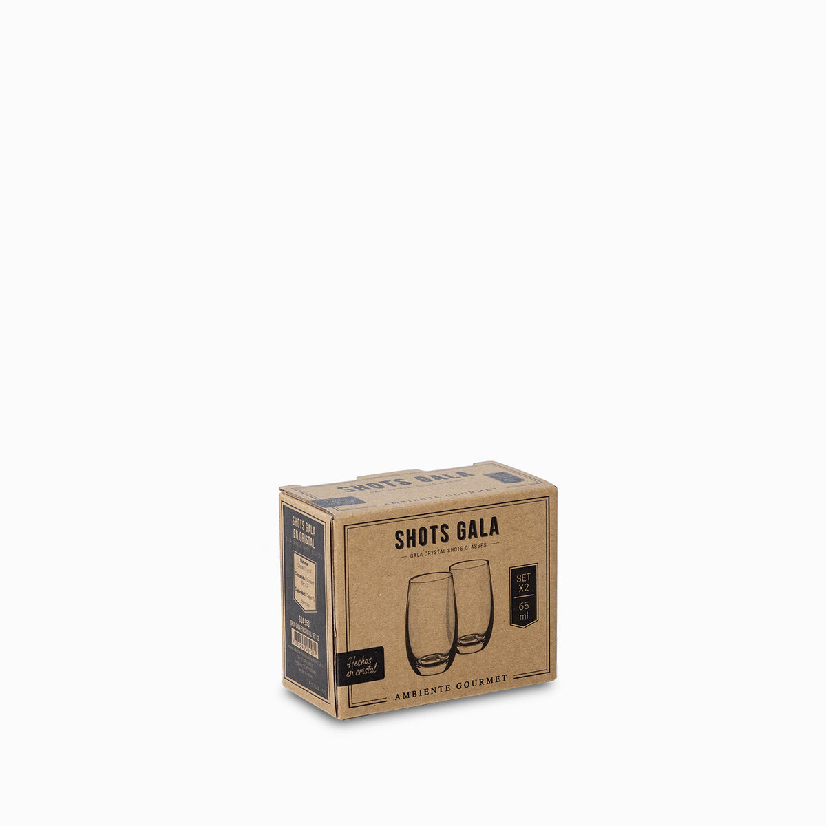Shot gala en cristal 60ml set x2