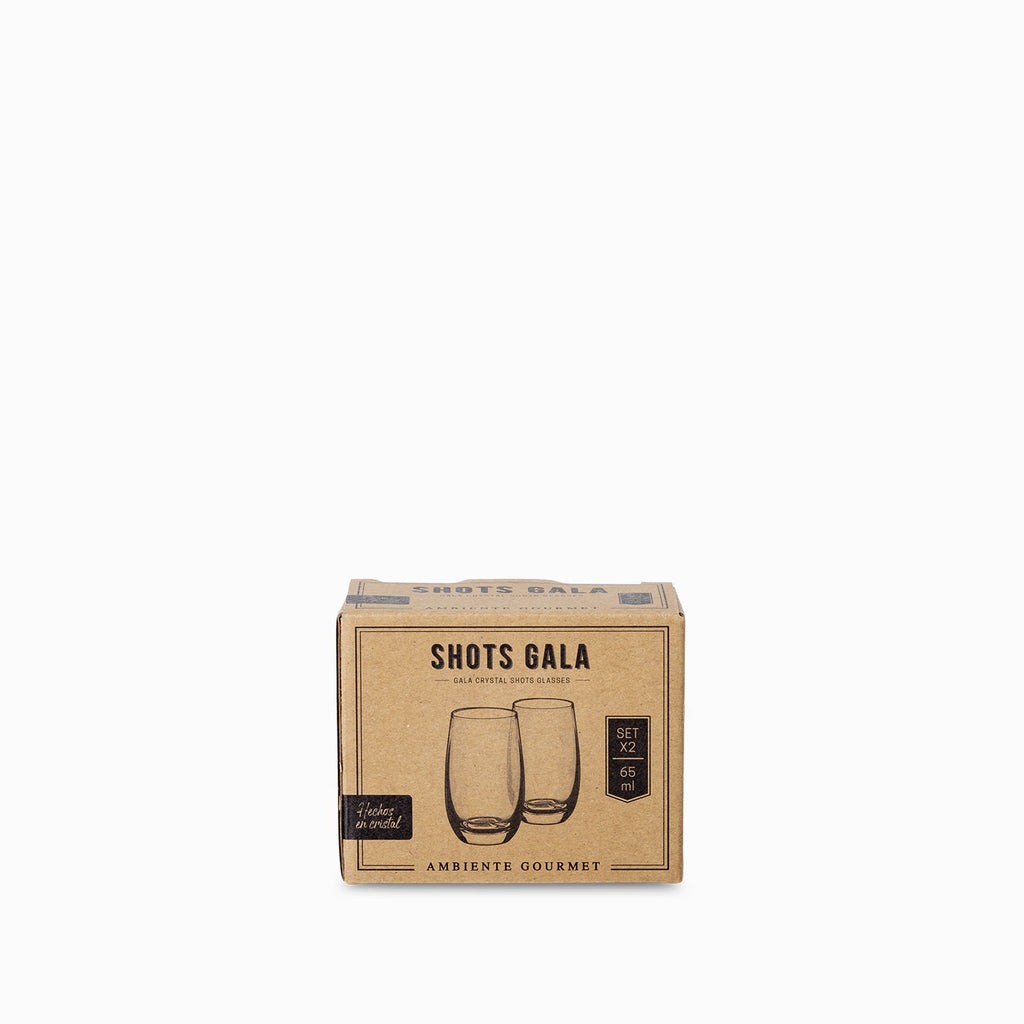 Shot gala en cristal 60ml set x2