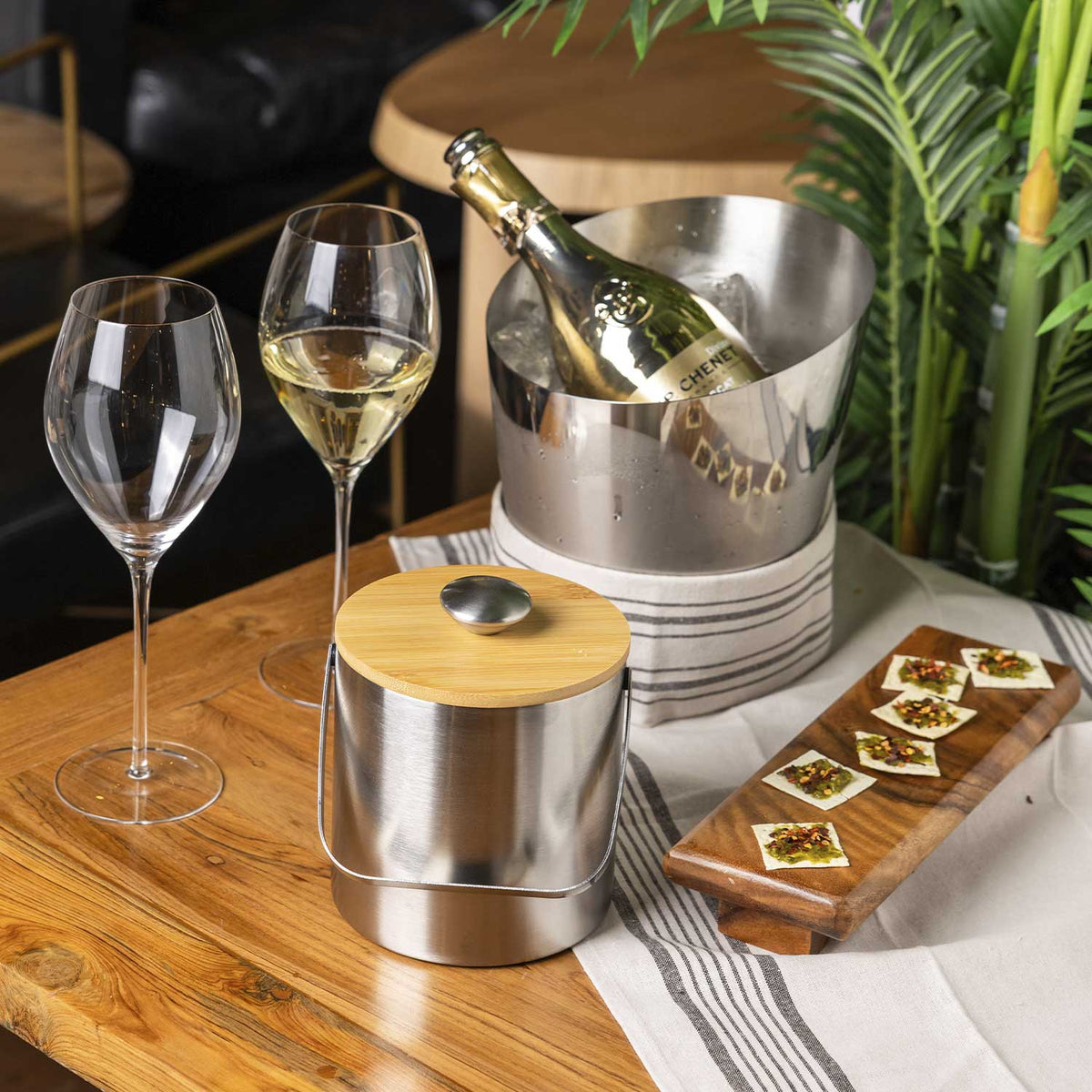 Copa tulipán en cristal 650ml set x2