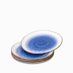 Plato tronco azul 28 cm set x 4