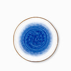 Plato tronco azul 28 cm set x 4