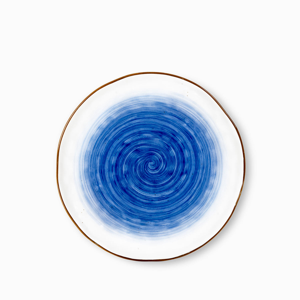 Plato tronco azul 28 cm set x 4